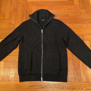 Theory Dark Gray Merino Wool Zip sweater